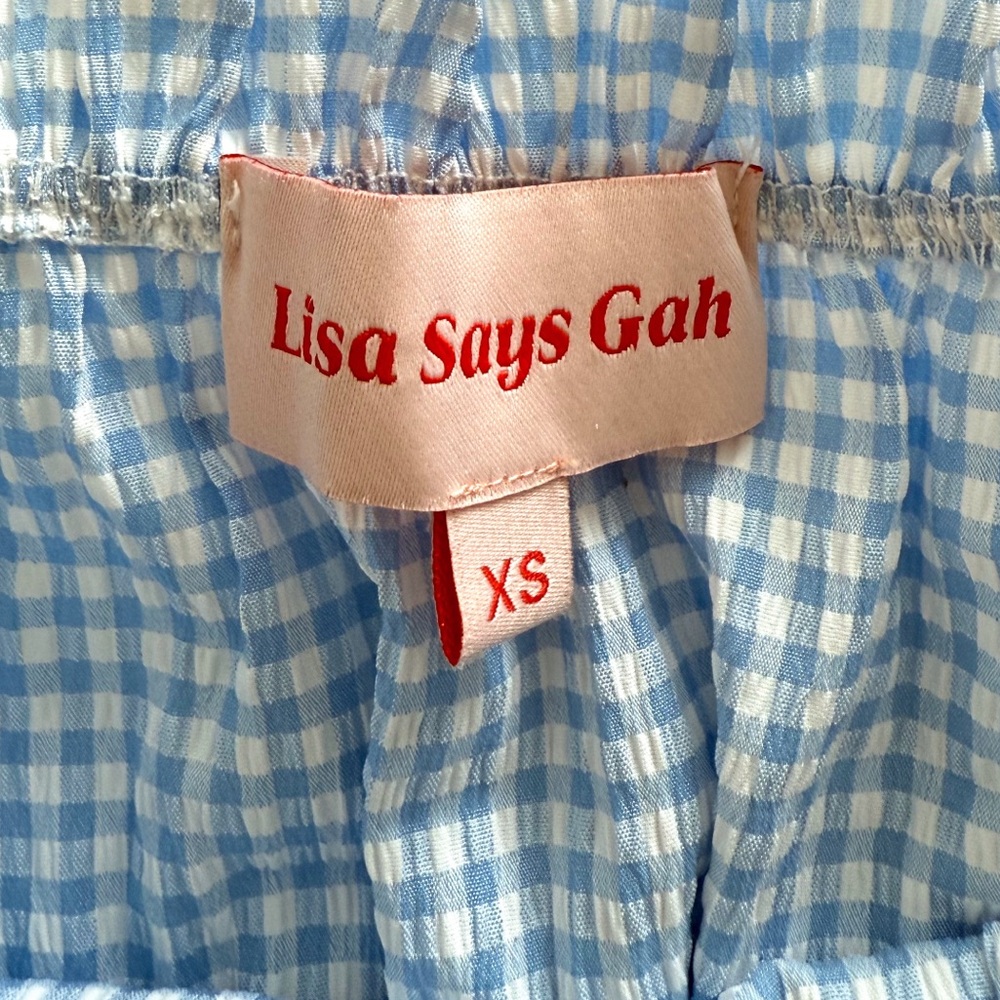 Lisa Says Gah Marta Smocked Cropped Top - Picture 2 of 5